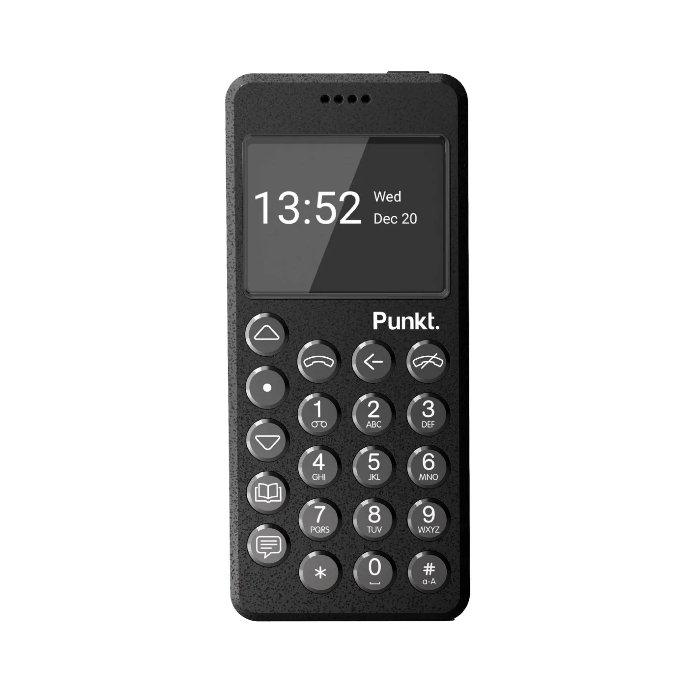 Punkt MP02 slate grey minimal phone with physical keypad
